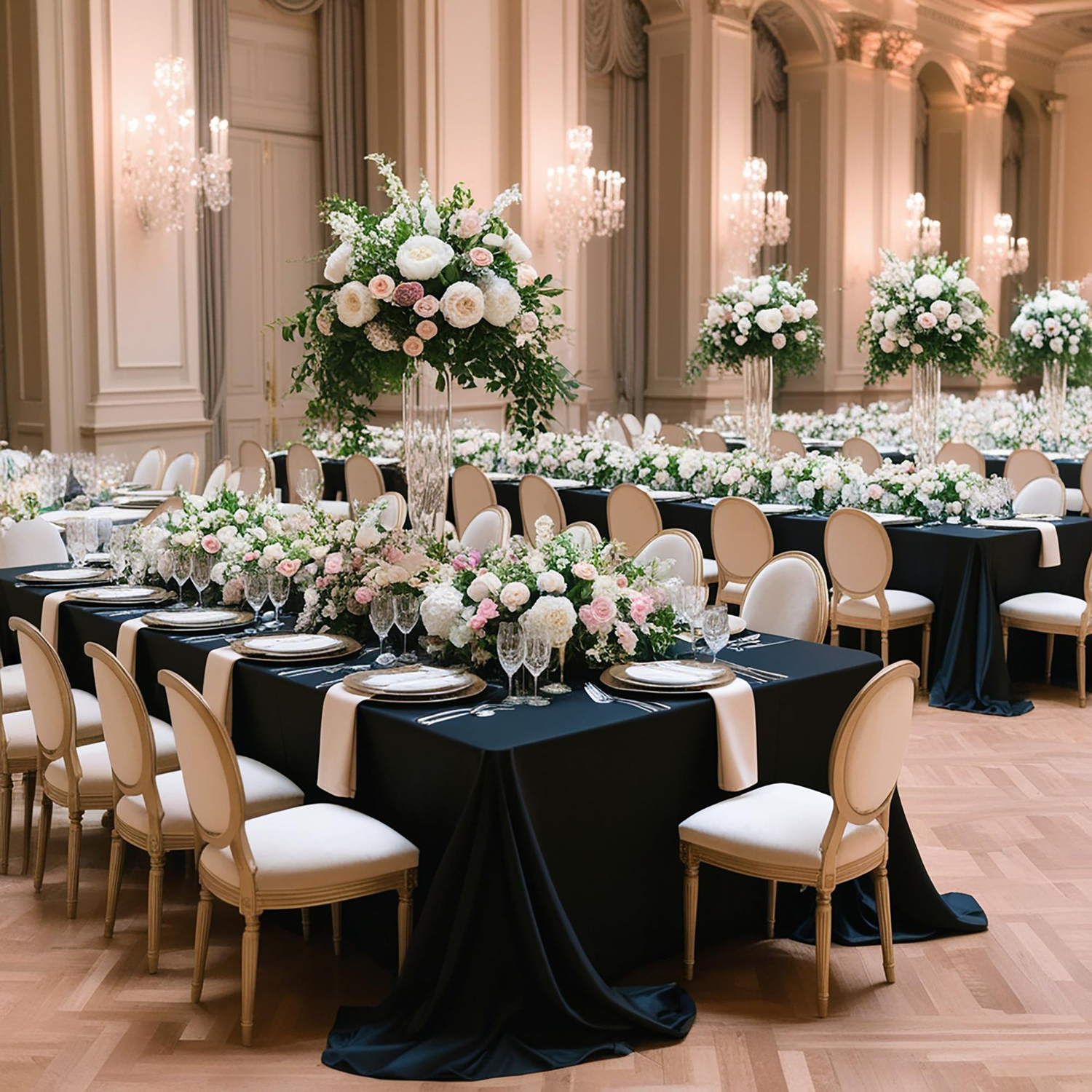 Oval Shape White-Gold Chair