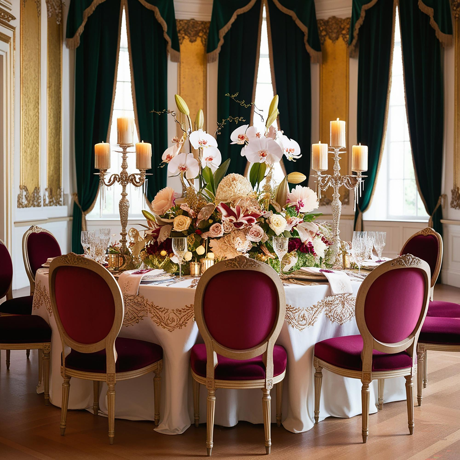 Oval Shaped Golden Chair